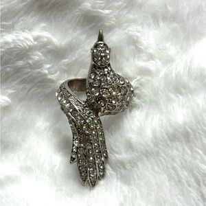 Crystal Peacock Ring 🦚
